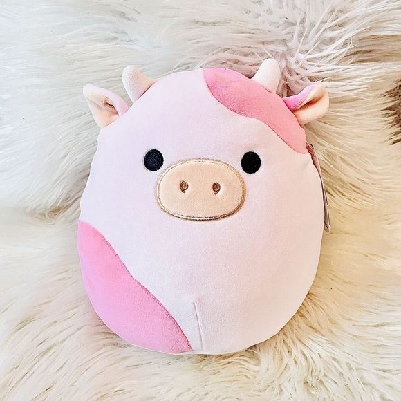 NWT 🐮 Squishmallow 8” Reshma Pink Cow Boxlunch Exclusive - Picture 1 of 5